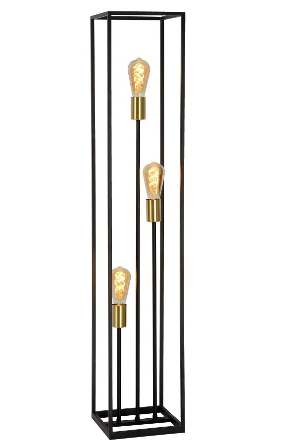 00724/03/30 RUBEN Vloerlamp 3xE27 Zwart/Mat Goud