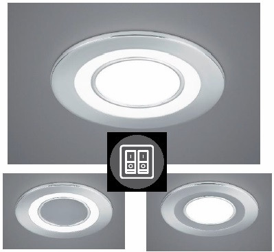 652510106 CORE Inbouw 5,5w 420lm 3000k Chroom 3-WaySwitch