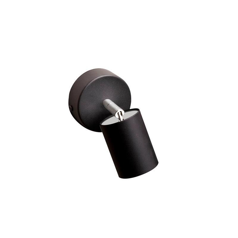 Spot Gu10 Zwart/Chrome 