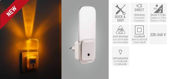 LED Nachtlicht sensor 0,4w Warm