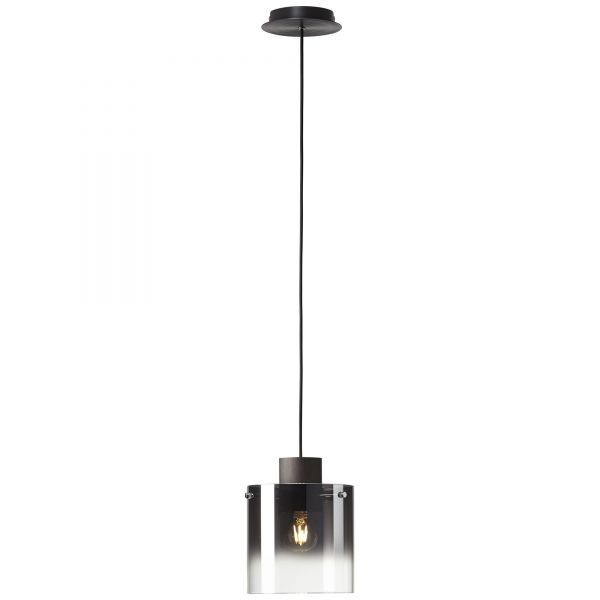 75570/20 BETH Hanglamp E27 Zwart/Smoke naar helder