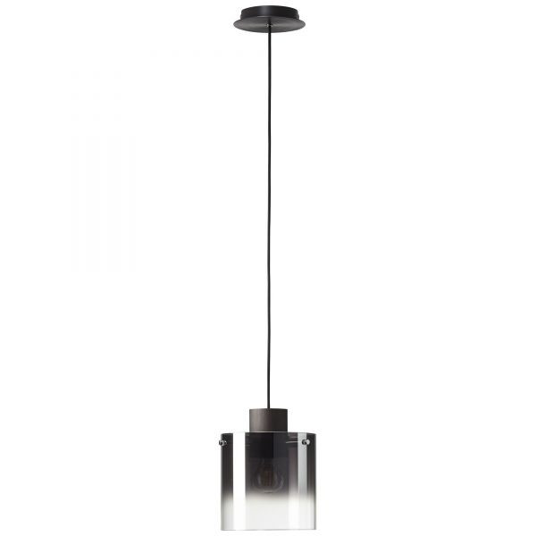 75570/20 BETH Hanglamp E27 Zwart/Smoke naar helder