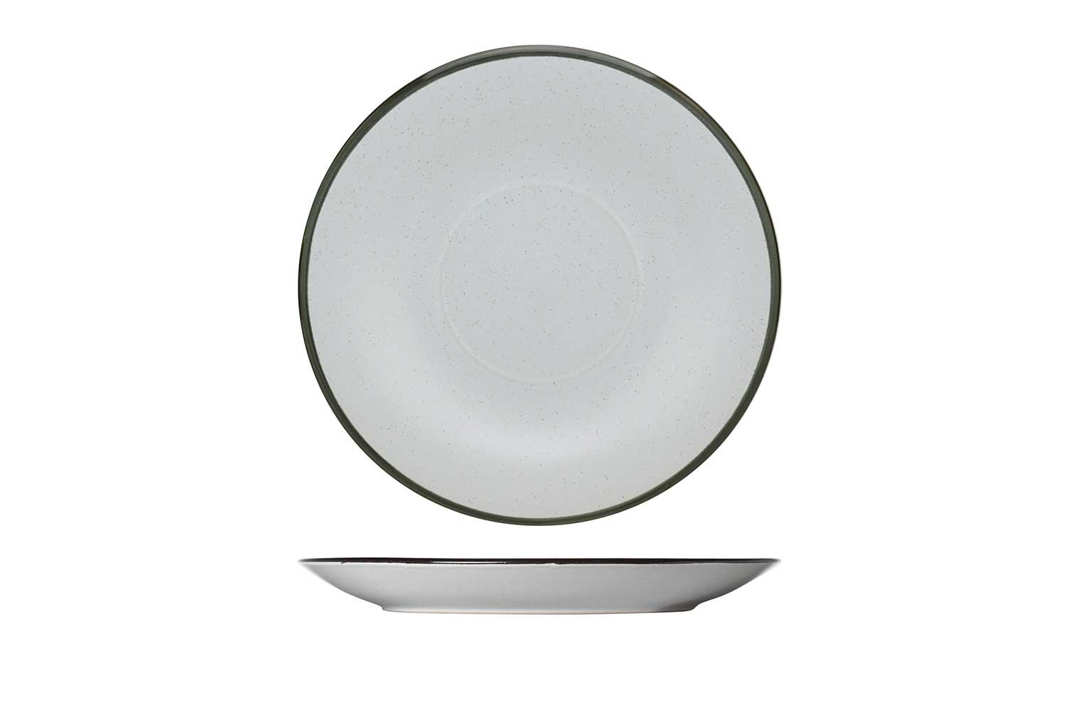 Onderbordje Speckle wit D14,5CM