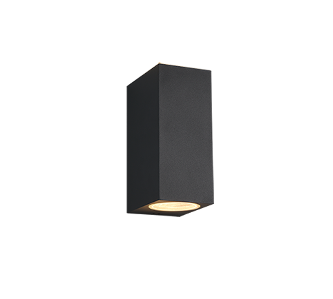 Tuinlamp 2xGU10 IP54 Recht Zwart 