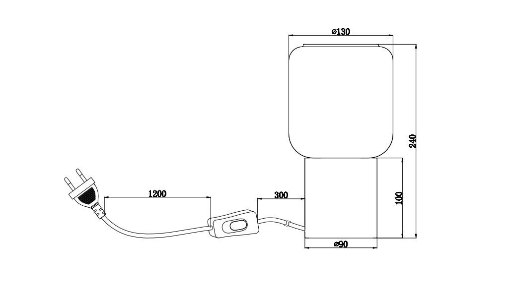 R50591032 NICO Tafellamp E27 Zwart/Fumé