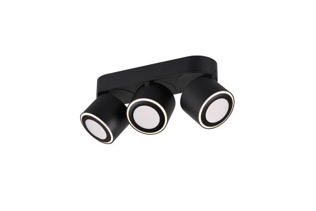 652910332 TAURUS Spot 3x3,5+1,5w 340+110lm 3000k Zwart