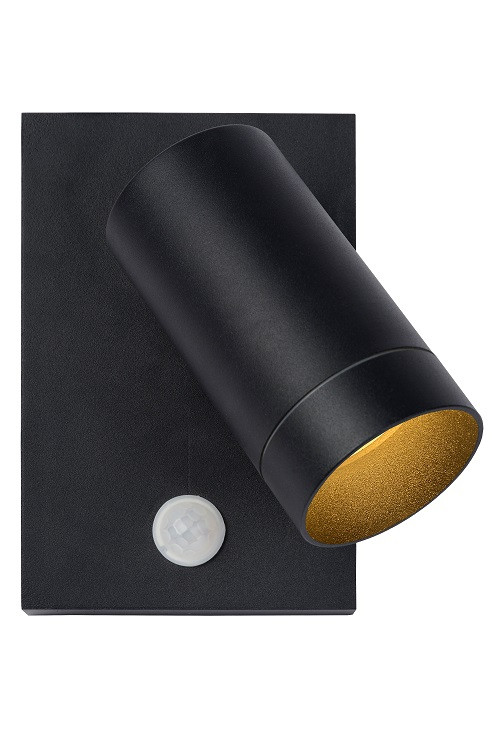 09831/01/30 TAYLOR PIR Spot GU10 Zwart IP44 (binnen+buiten)