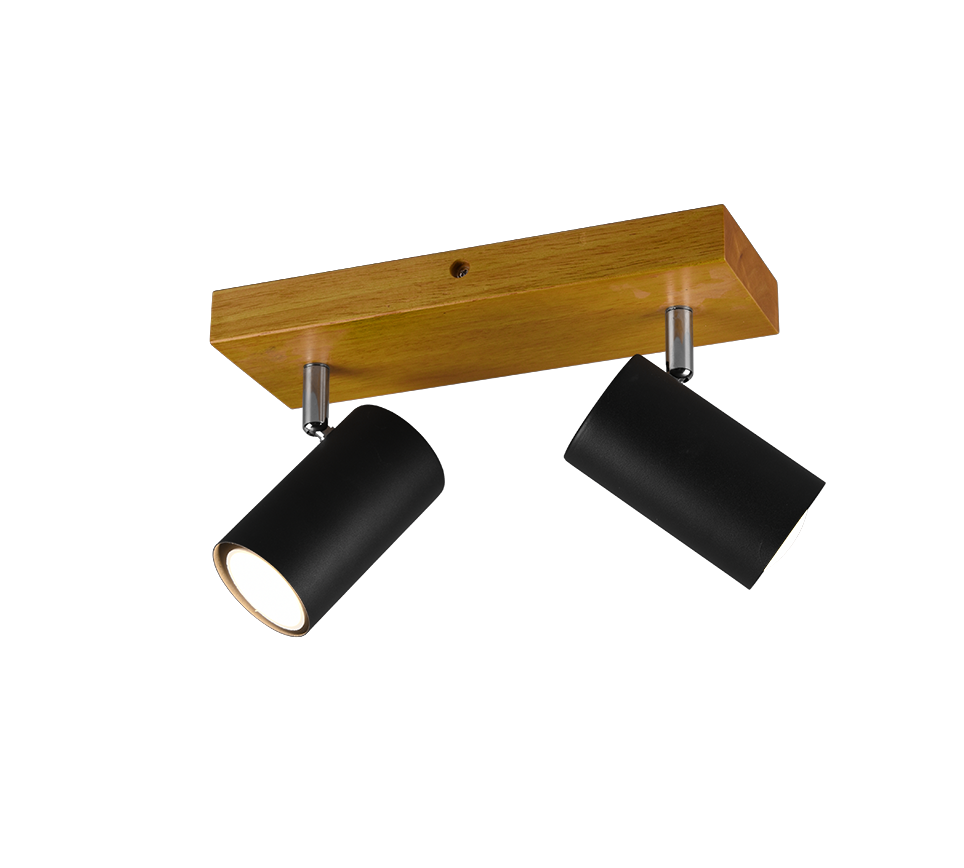812400232 Marley Spot 2xGU10 Zwart Hout
