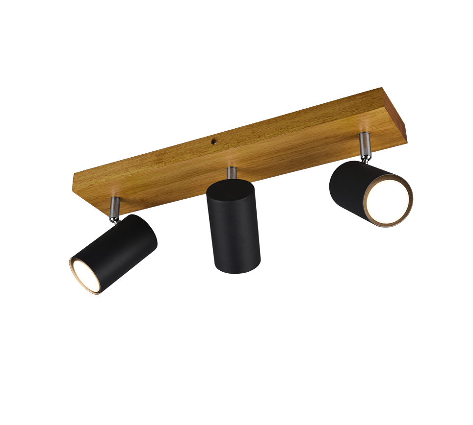 812400332 Marley Spot 3xGU10 Zwart Hout