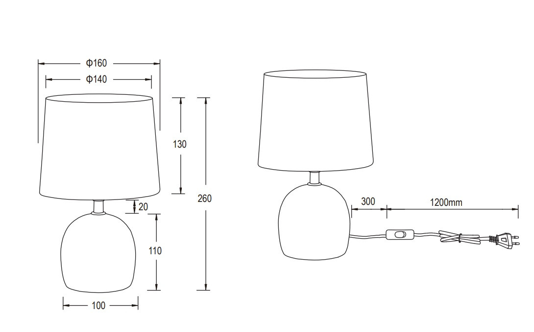 R50802644 Malu Tafellamp E14 Beige