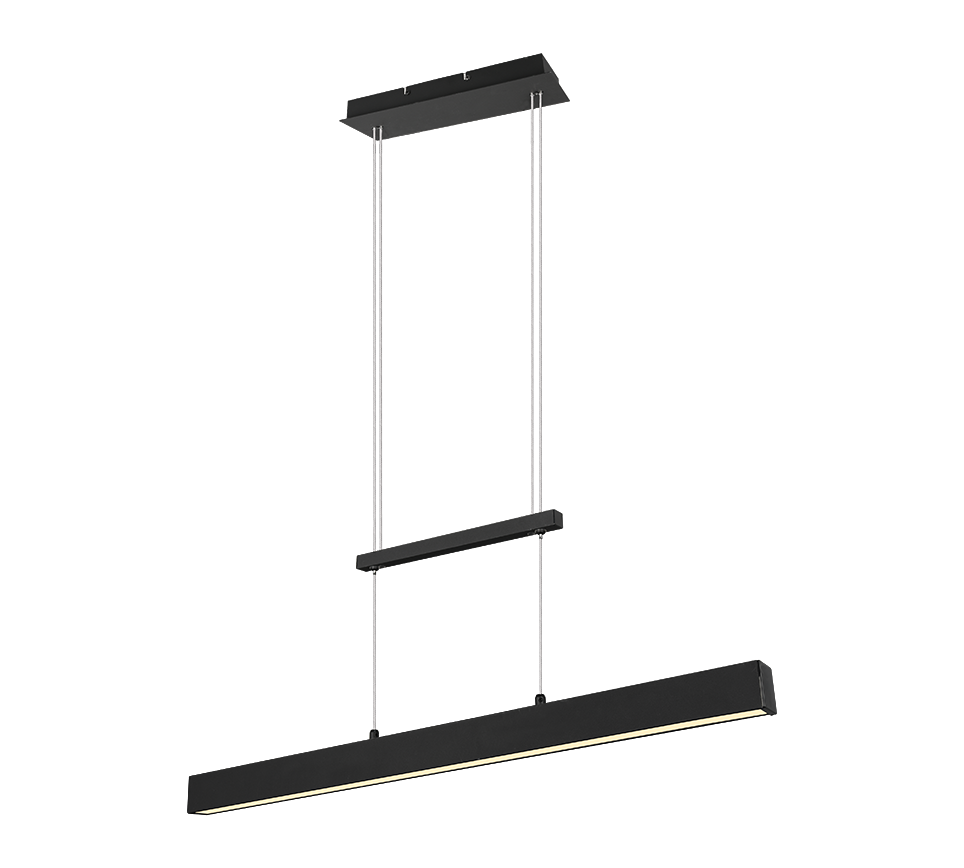 R32043132 PAROS Hanglamp 22w 2500lm+2x5,5w 2x600lm Warm 3SwitchDim Zwart
