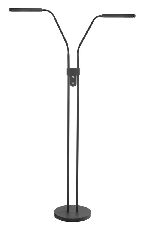 Leeslamp 2x6,5w 585lm Warm DIM Zwart