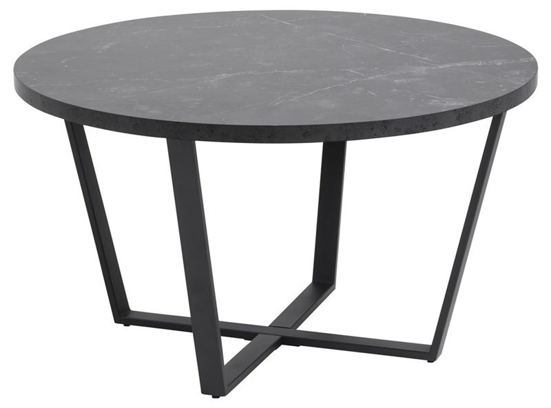 Salontafel Amble 77 cm zwart met marmerprint
