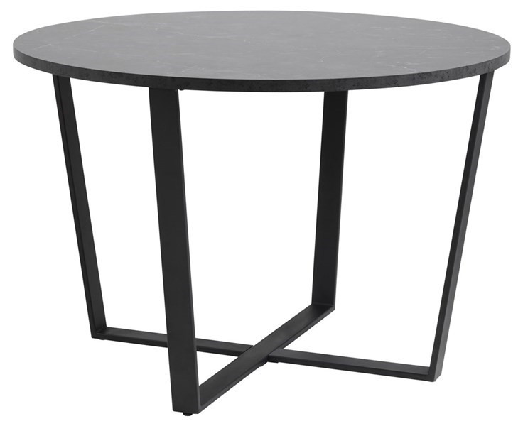 Tafel Amble 110 cm zwart met marmerprint