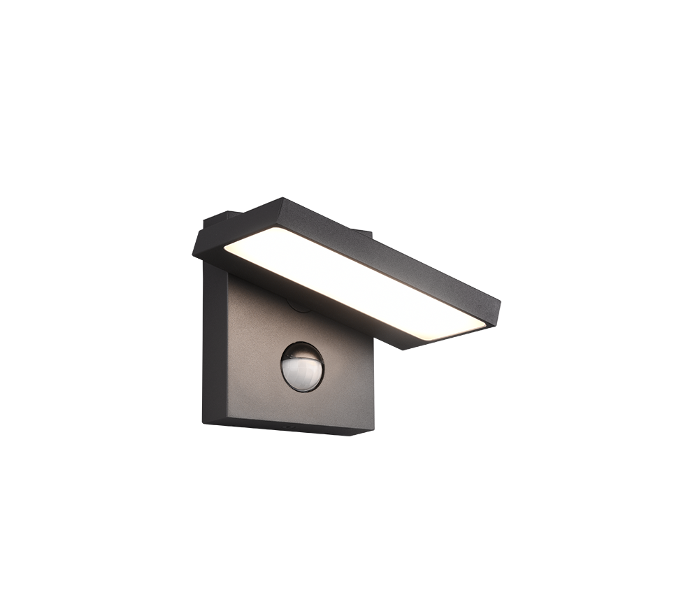 226369142 HORTON Sensor Tuinlamp wand 8w 1000lm 3000k Antraciet