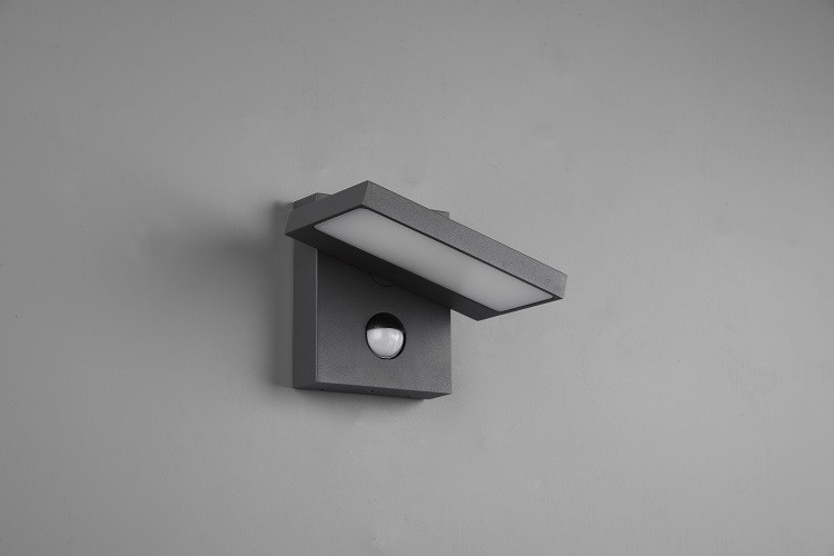 226369142 HORTON Sensor Tuinlamp wand 8w 1000lm 3000k Antraciet