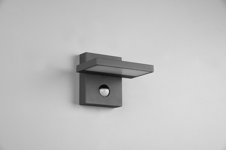 226369142 HORTON Sensor Tuinlamp wand 8w 1000lm 3000k Antraciet