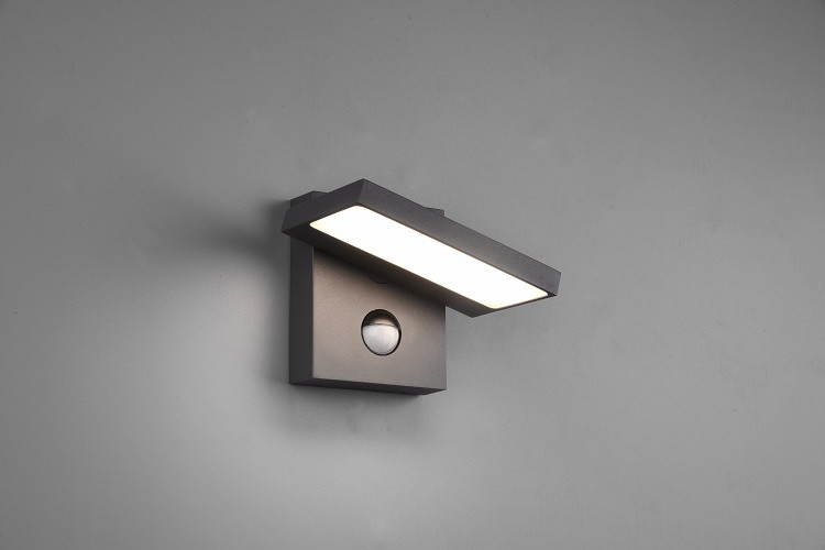226369142 HORTON Sensor Tuinlamp wand 8w 1000lm 3000k Antraciet