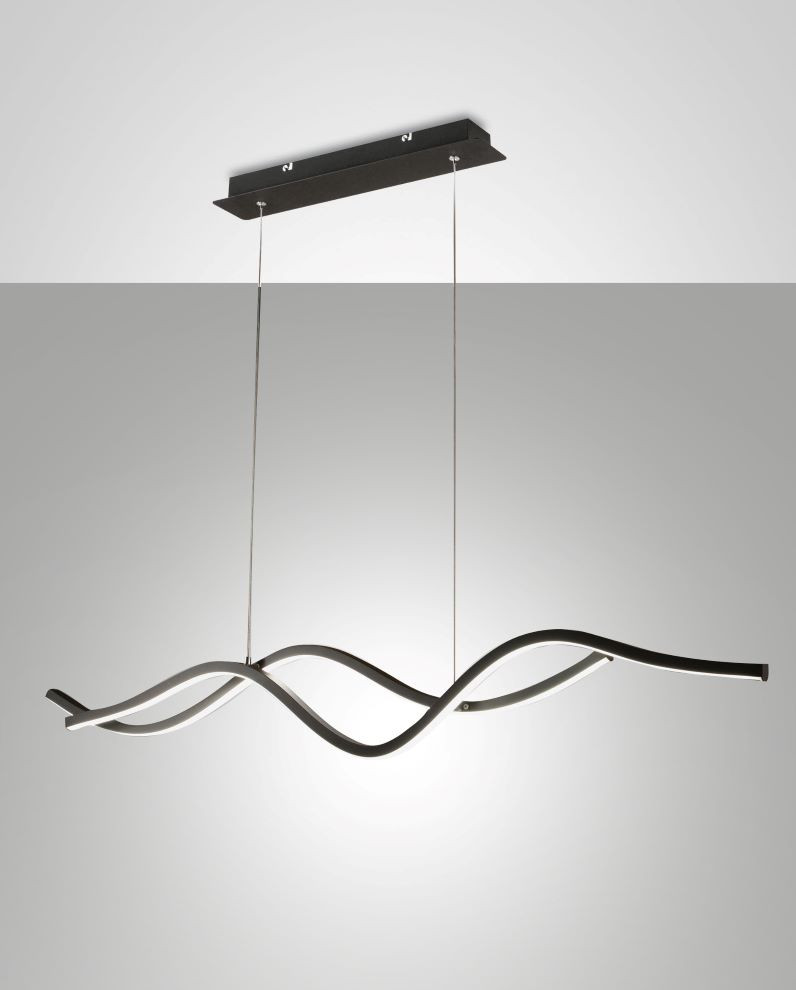 Hanglamp 36w 3880lm Warm Zwart StapDim