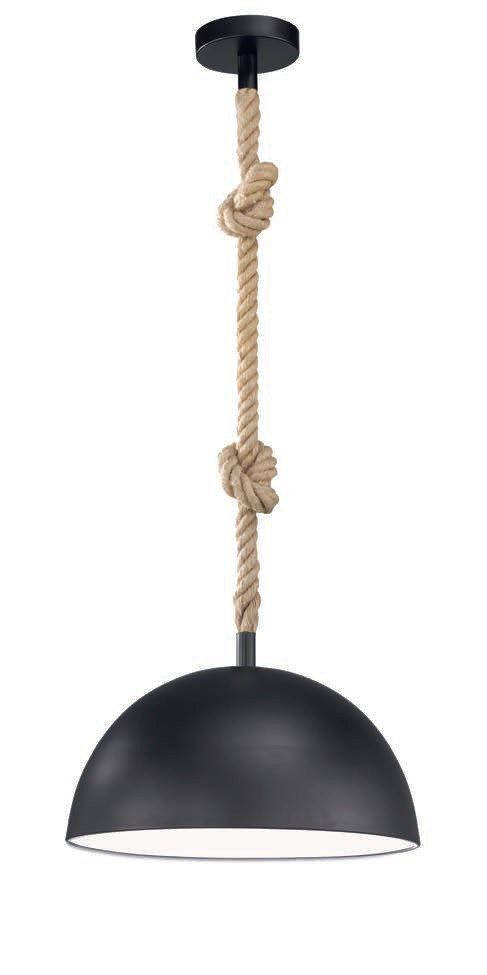 Hanglamp E27 Zwart met koord