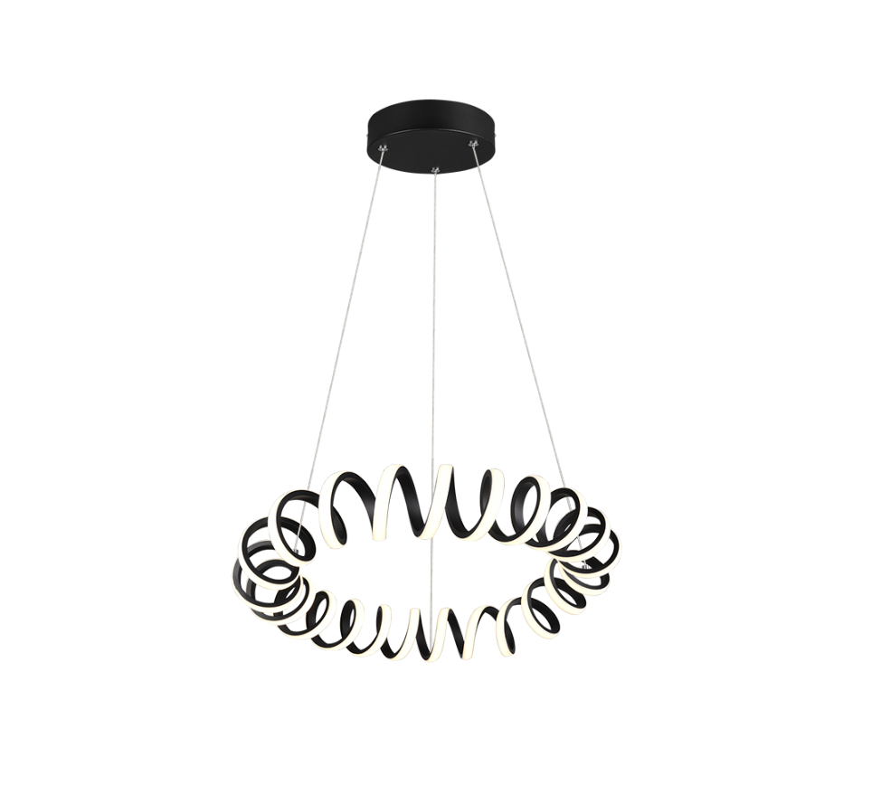 325110132 Curl Hanglamp 33w 2800lm 3000k 3Stap zwart