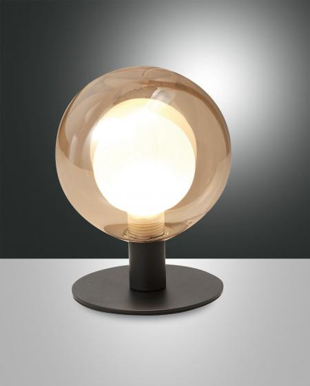 Touch-Tafellamp G9/3w Zwart/Amber Opaal