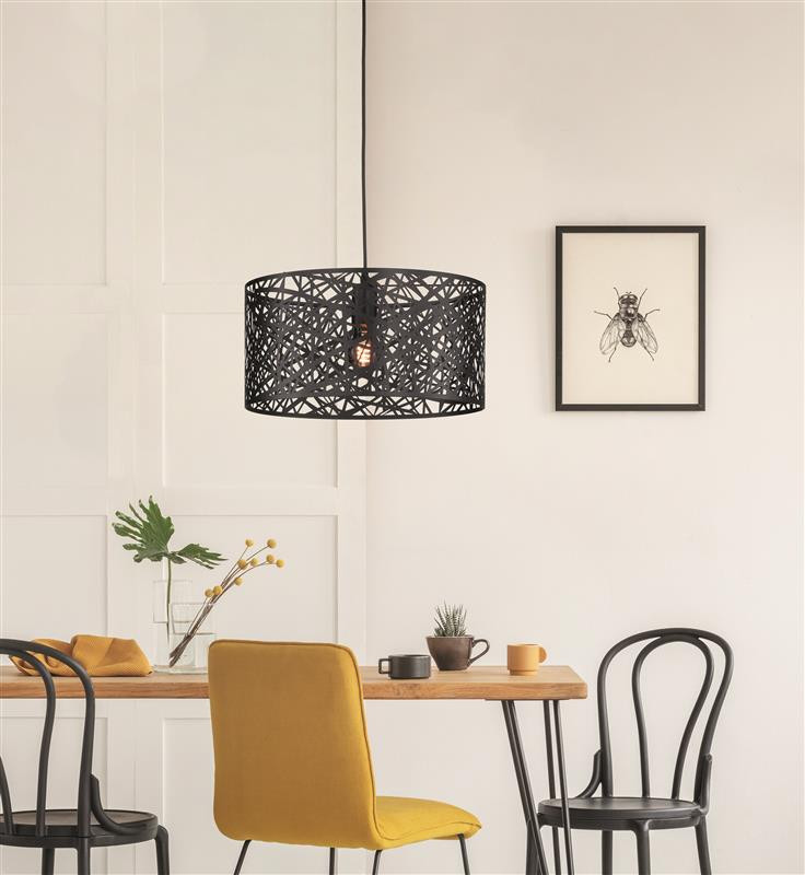 60777 TED Hanglamp E27 zwart