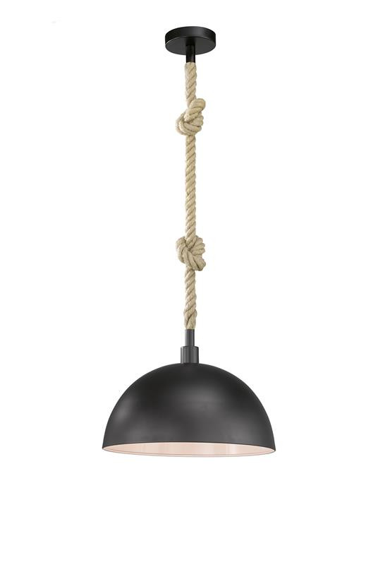 Hanglamp E27 Zwart met koord