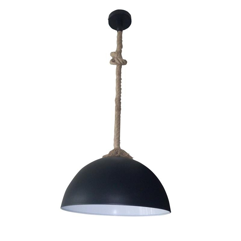 Hanglamp E27 Zwart met koord