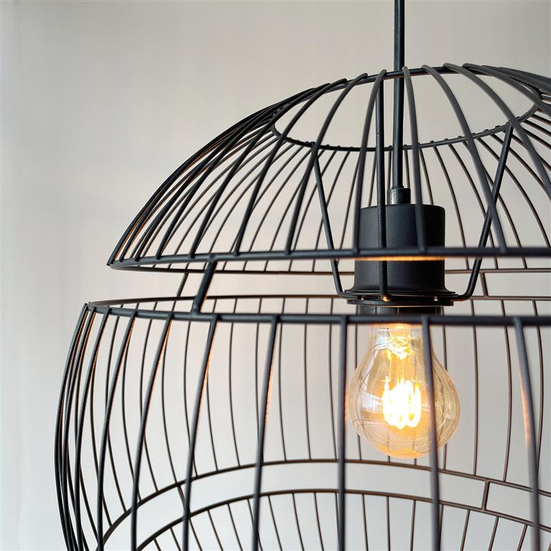 Hanglamp 3xE27 zwart