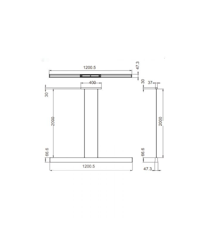 Hanglamp 38w 2850lm 3000k zwart