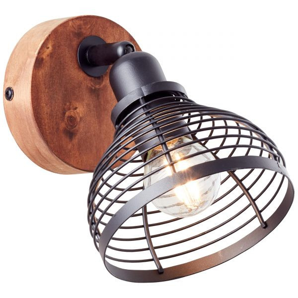 47710/76 AVIA Spot E14 Hout/Zwart