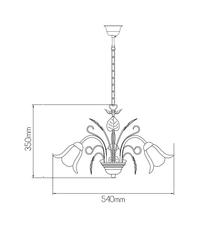 Luster 3xE14 Ruggine