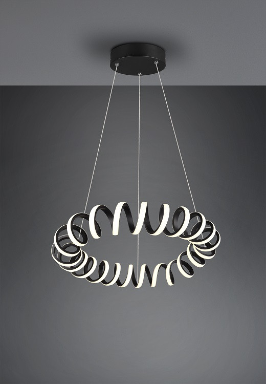 325110132 Curl Hanglamp 33w 2800lm 3000k 3Stap zwart