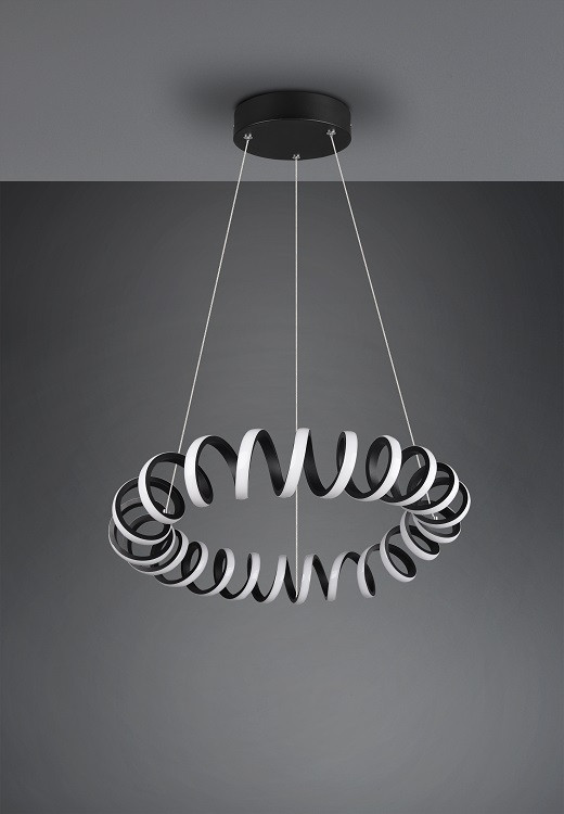 325110132 Curl Hanglamp 33w 2800lm 3000k 3Stap zwart