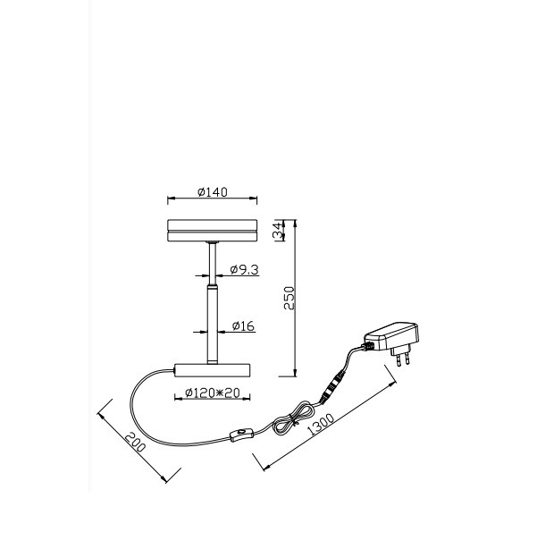 526510107 FRANKLIN Tafellamp 6w 700lm 3000k Nikkelmat