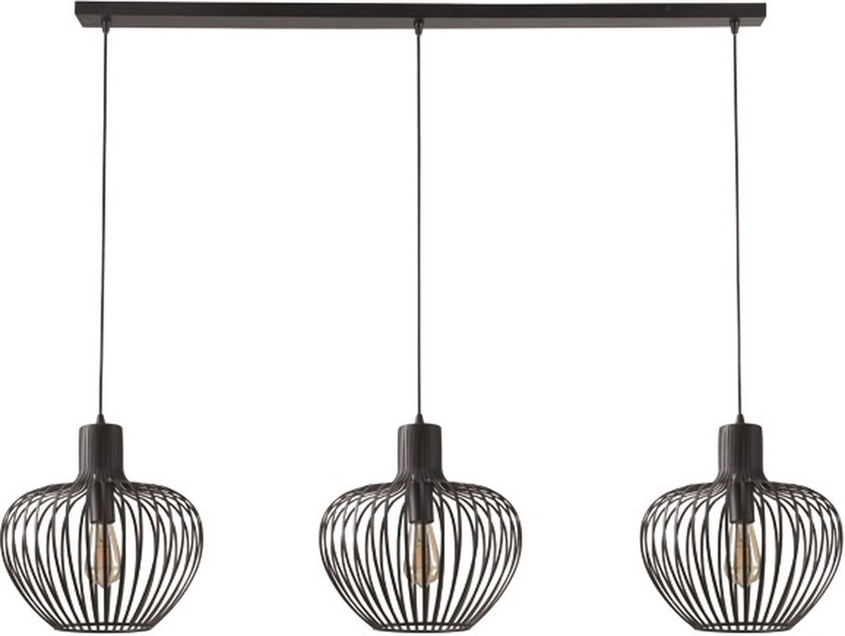 Hanglamp 3xE27 zwart
