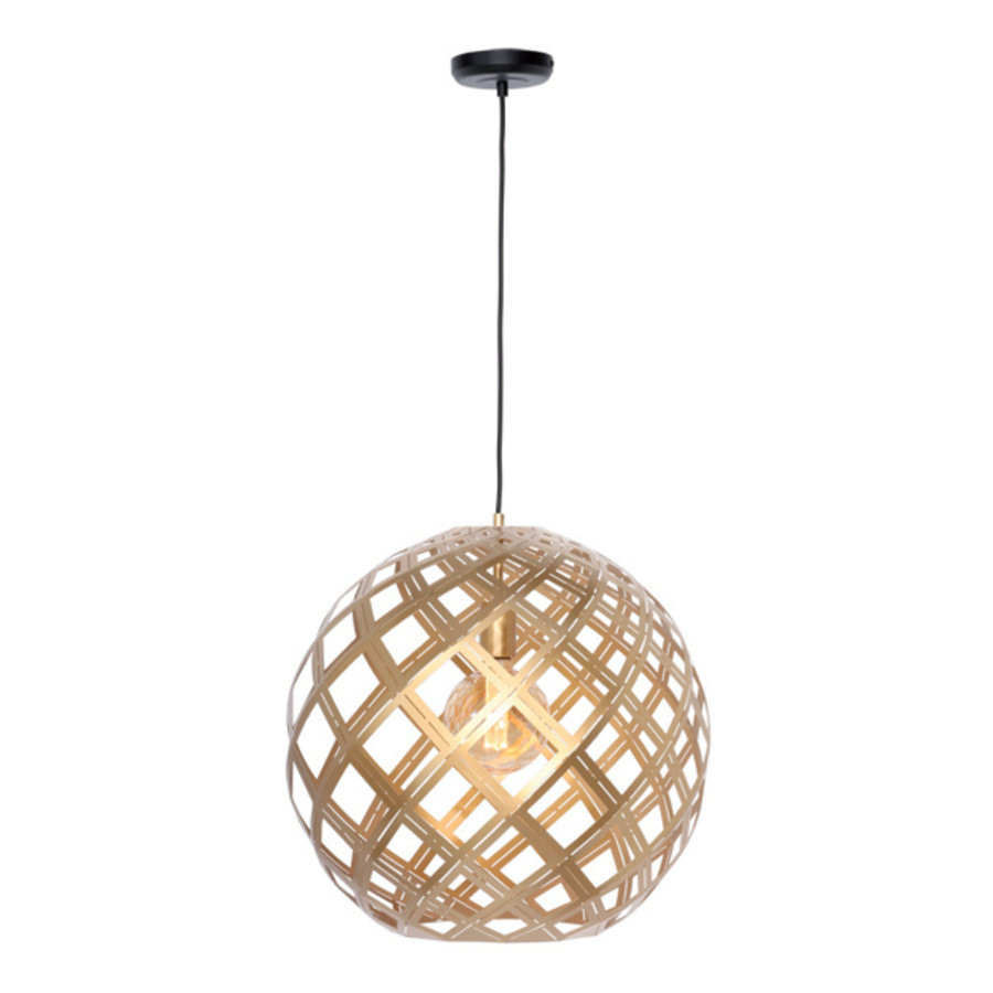 Hanglamp E27 40cm Zwart met goud