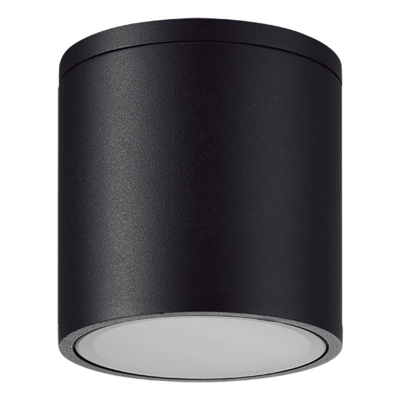 Plafondspot GU10 9x9cm zwart IP54