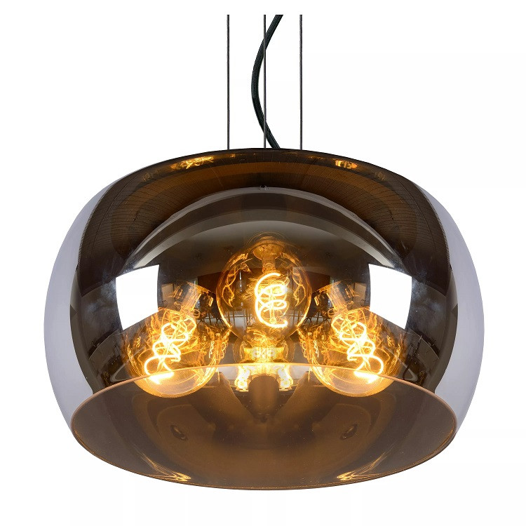45401/40/65 OLIVIA Hanglamp 3xE27 zwart fumé