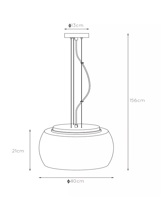 45401/40/65 OLIVIA Hanglamp 3xE27 zwart fumé