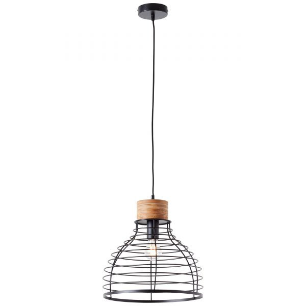 99559/76 AVIA Hanglamp 37 E27 Zwart Hout 