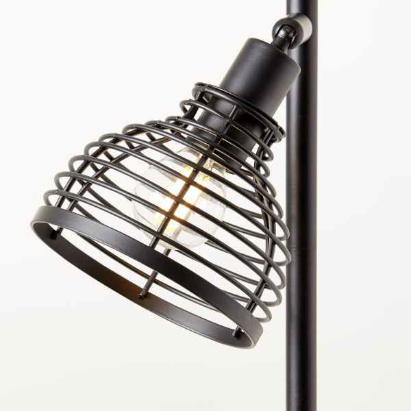 93154/76 AVIA Vloerlamp 3xE14 Zwart Hout 