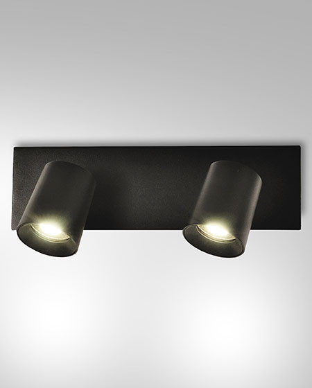 Spot 2xGU10 Zwart