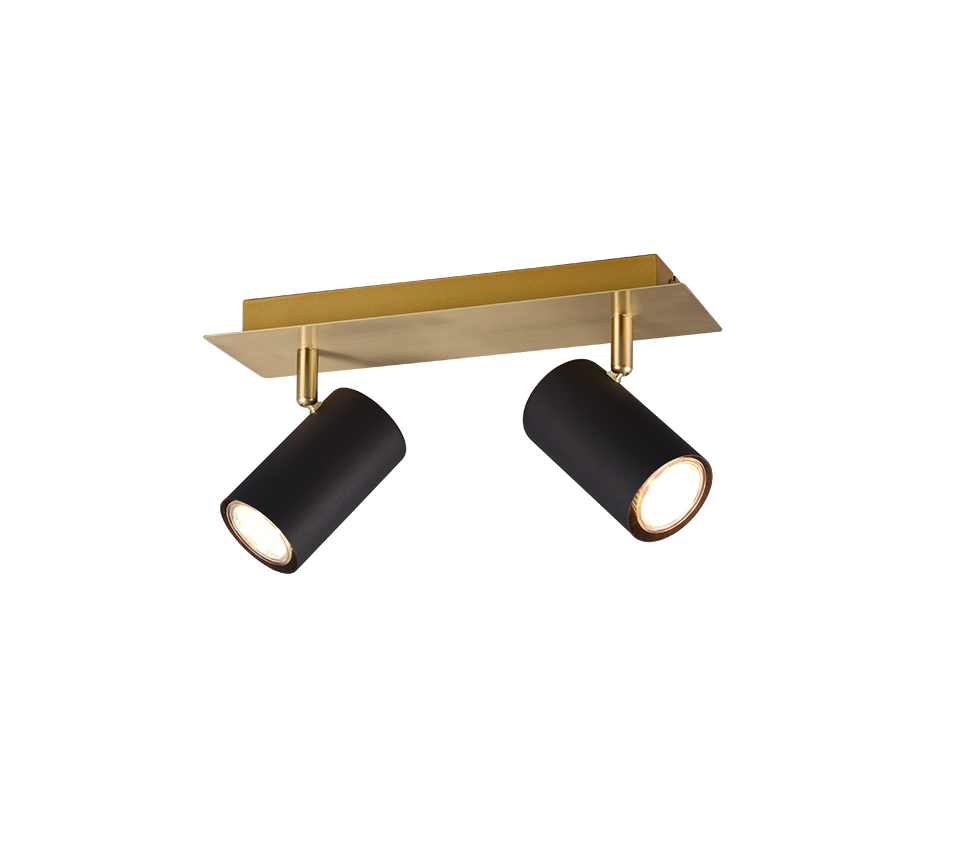 802400280 MARLEY Spot 2xGU10 Mat messing zwart