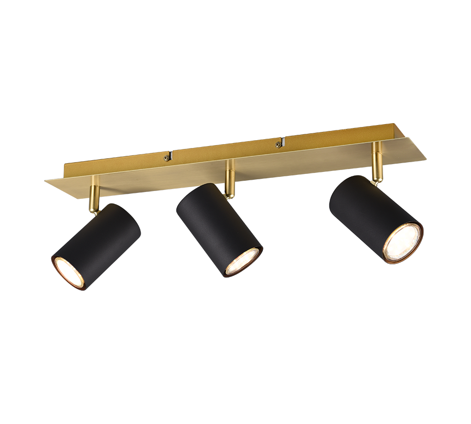 802400380 MARLEY Spot 3xGU10 Mat messing zwart