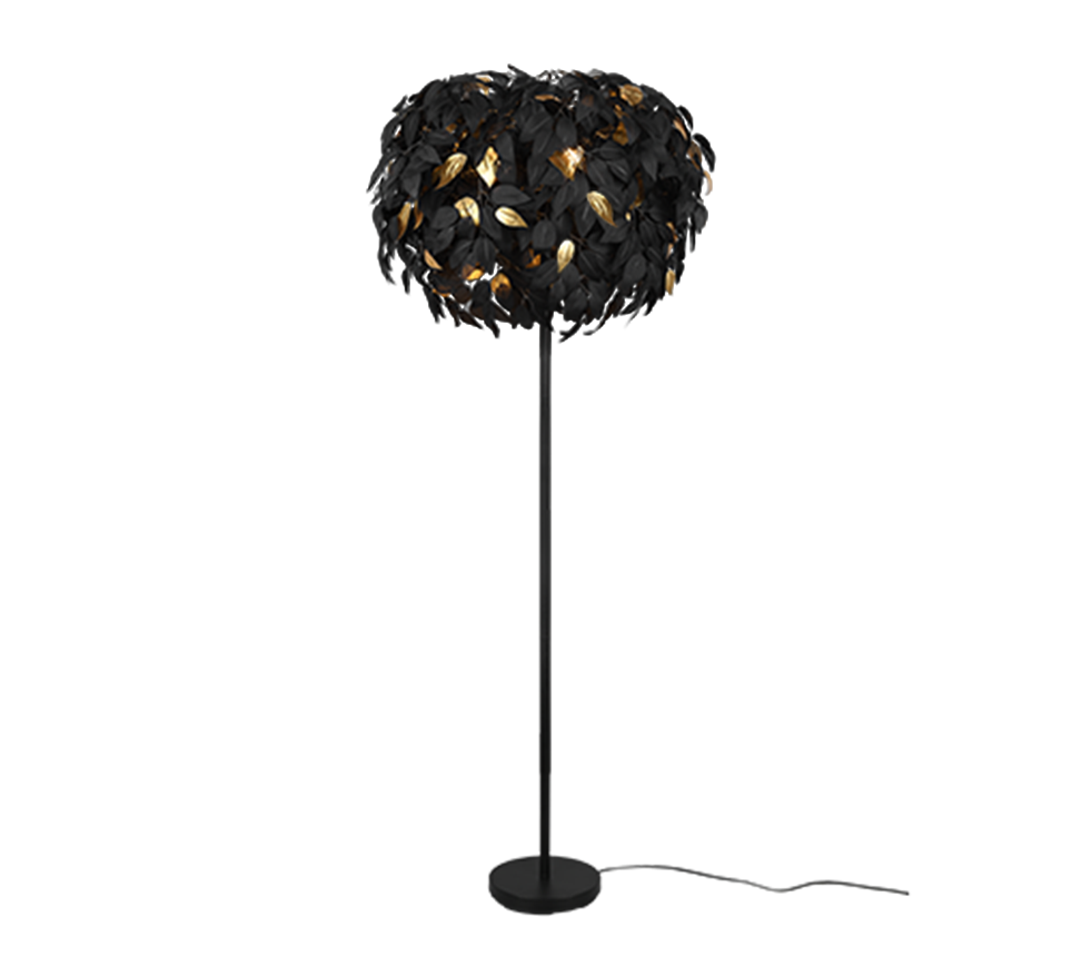 R40463032 LEAVY Vloerlamp 70 3xE14 zwart
