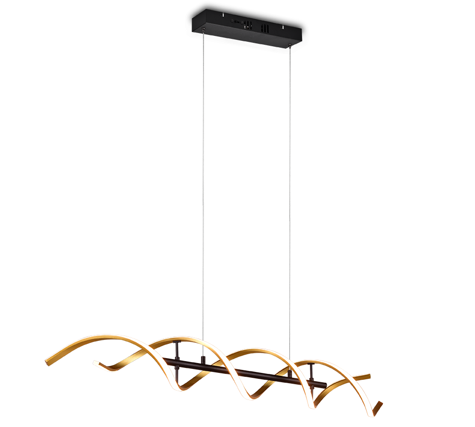 341810208 SEQUENCE Hanglamp 45w 5600lm WHITES DIM zwart messingmat