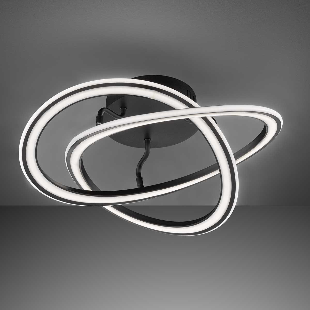 10492 OHIO Plafondlamp 34w 3100lm 3000k Zwart 3Stap