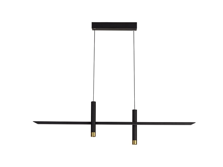 Led Hanglamp 30w 1400lm Warm Zwart Goud